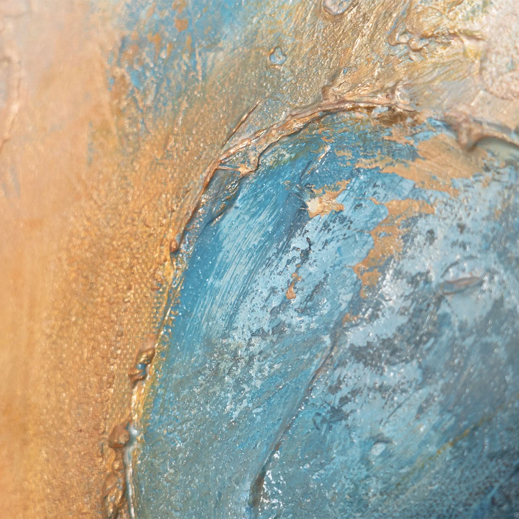 Modern Abstract Canvas Schilderij met Zachte Kleurbeweging – Handgemaakt Kunstwerk - Afbeelding 5